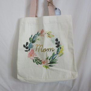 Cynthia Rowley Mom Canvas Large Tote Bag Floral Pink Purse Bag NWT
